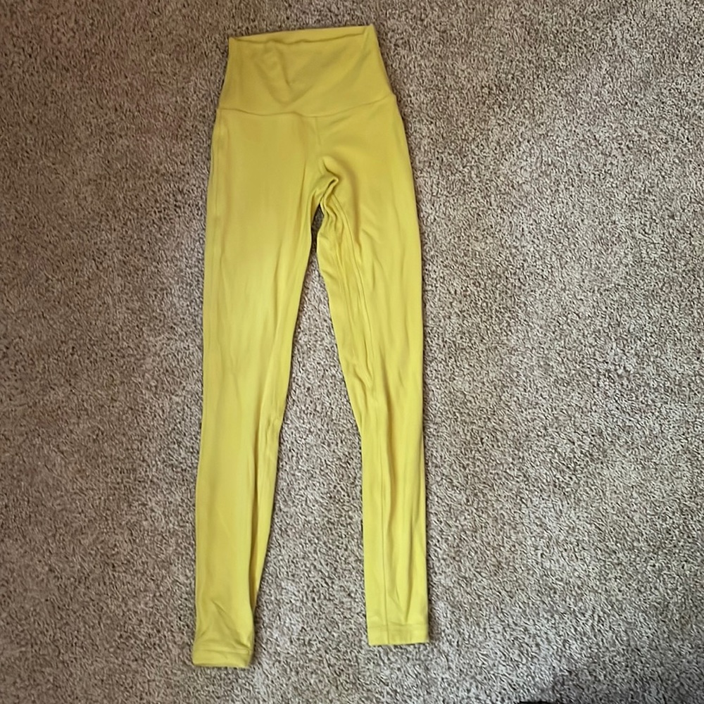 Yellow lululemon leggings